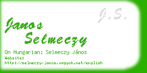 janos selmeczy business card